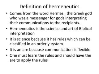 hermes in hermeneutics